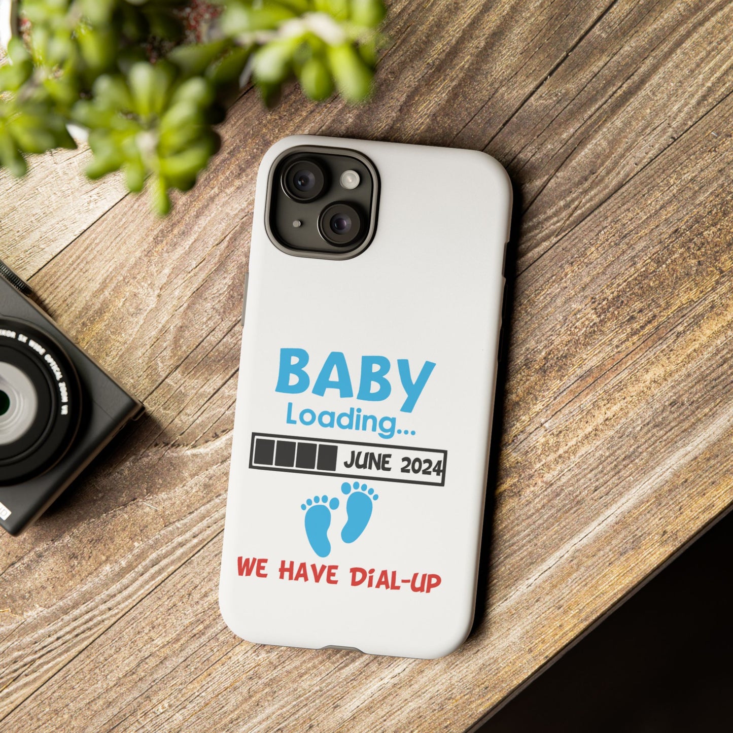 Whimsical Phone Case featuring Sage Character, Quirky Gift for Philosophers, Custom Smartphone Accessory - Baby Loading - Dial Up
