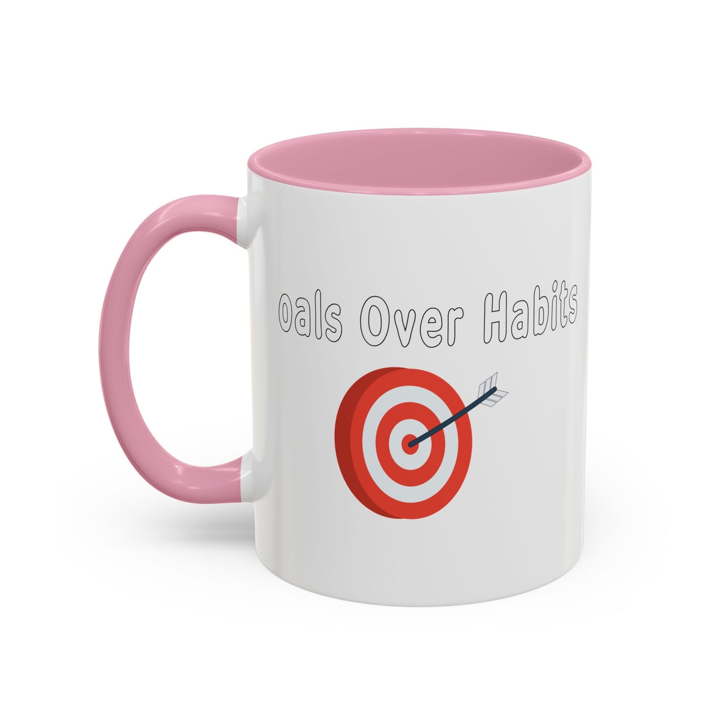 Colorful Whimsical Mugs - Perfect for Coffee Lovers, Gifts for Birthdays, Seasonal Celebrations - Goals Over Habits - White text