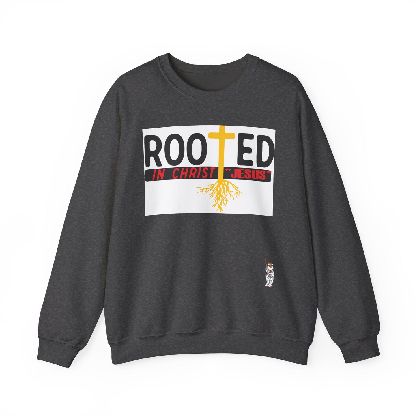 Whimsical Comedy Sweatshirt - Unisex Crewneck,  Everyday Wear, Holiday Apparel, Graphic Sweatshirt - Rooted in Christ Jesus