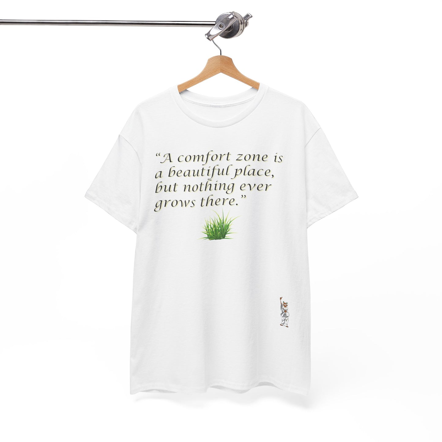 Unisex Heavy Cotton Tee - Push Yourself - Comfort zone is a beautiful place