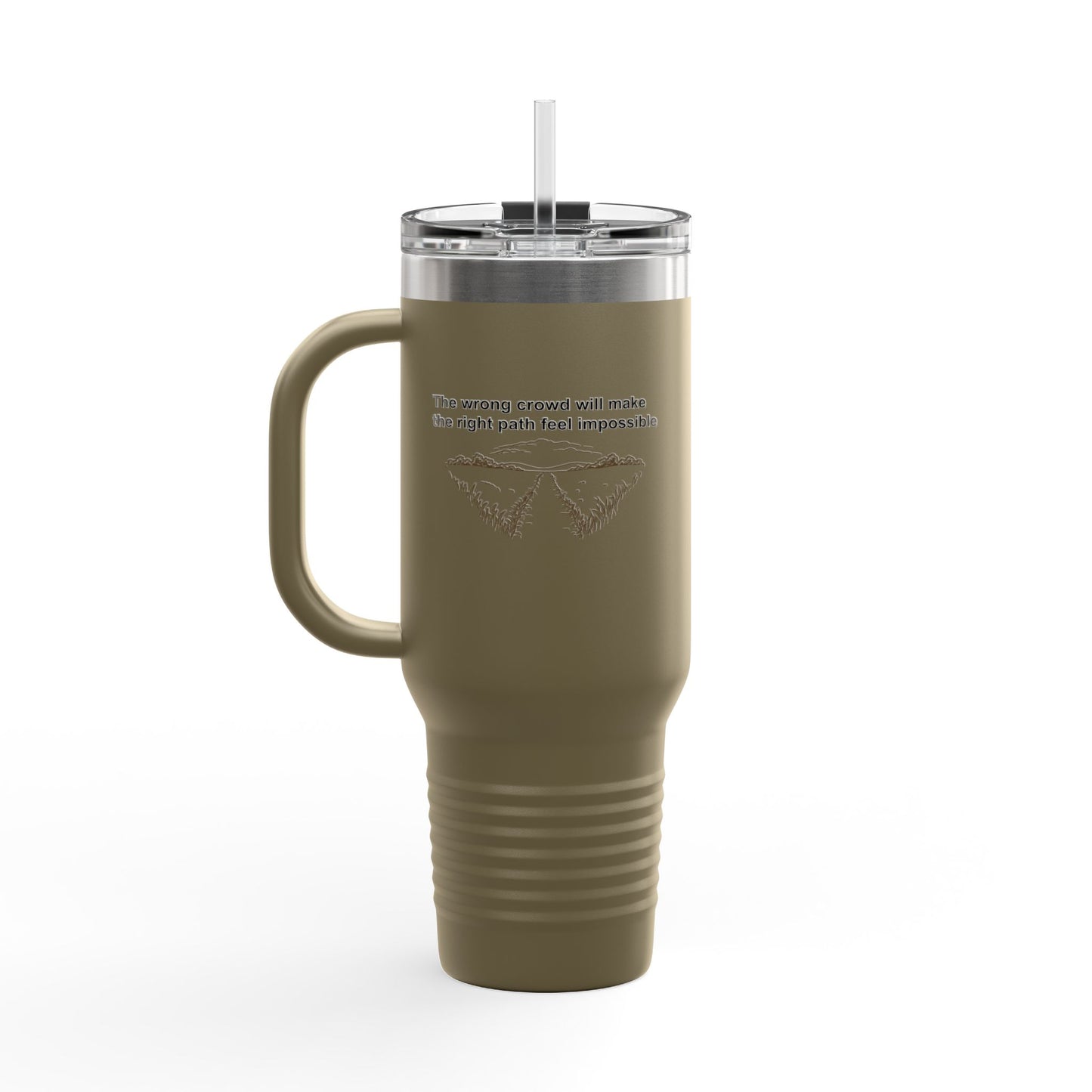 Fun Insulated Travel Mug with Cartoon Character, 40oz Tumbler, Gift for Teachers, Travel Accessories - Wrong crowd