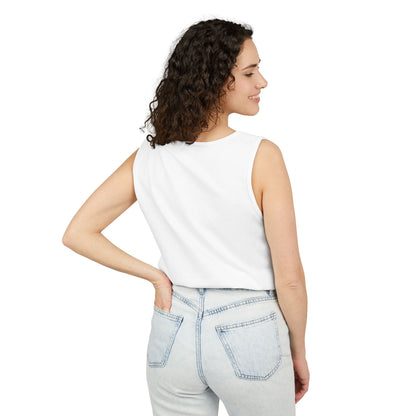 Unisex Garment-Dyed Tank Top featuring a Cheerful Wisdom Figure | Casual Summer Wear, Beach Essentials - Old Man