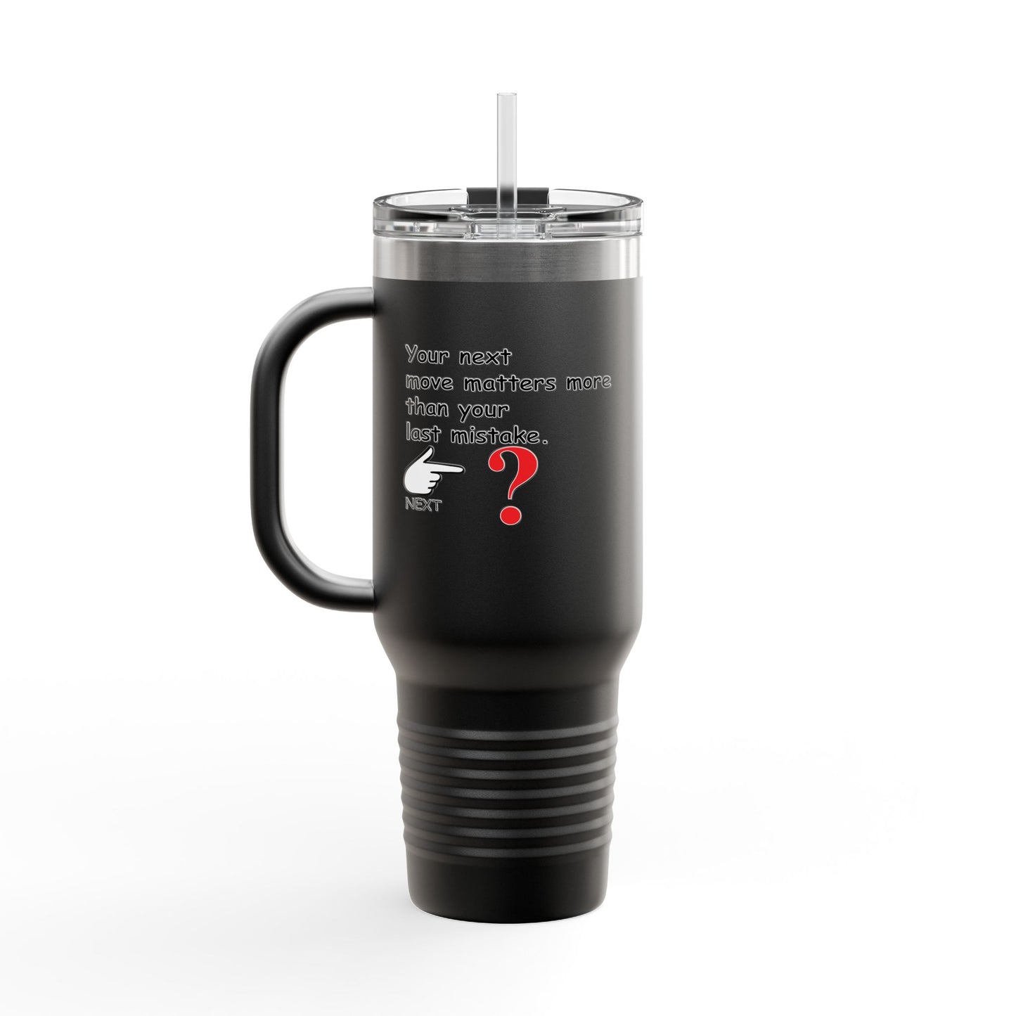 Fun Insulated Travel Mug with Cartoon Character, 40oz Tumbler, Gift for Teachers, Travel Accessories - Your Next move matters