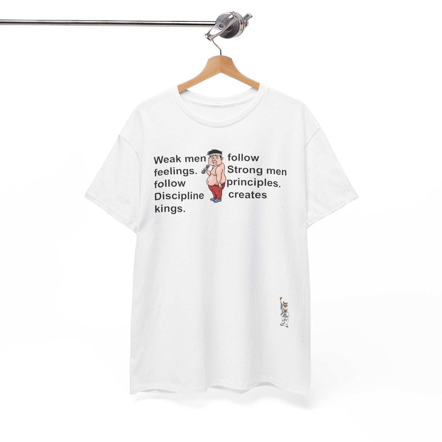 Unisex Heavy Cotton Tee - Push Yourself - Weak men follow feelings