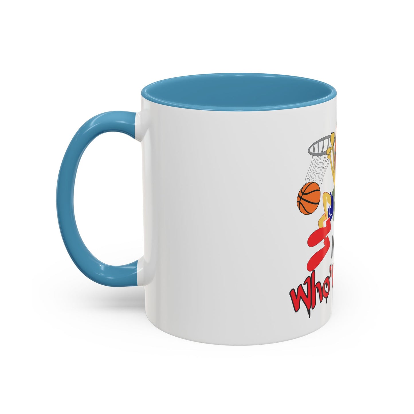 Basketball-Themed Coffee Mug, Nothing But Net Design, Sports Fan Gift, Perfect for Coaches, Players, Game Day