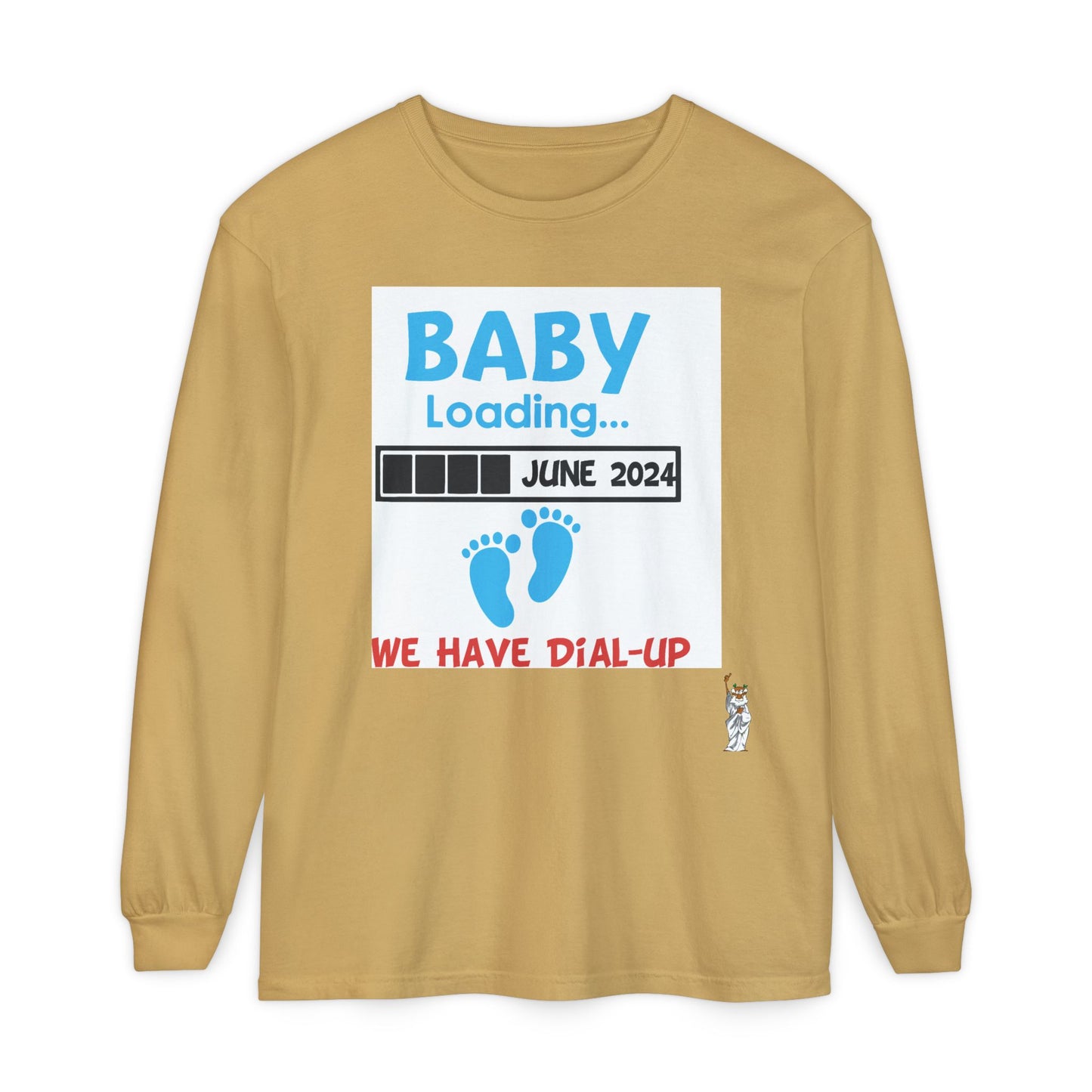 Philosopher Long Sleeve T-Shirt, Comfortable Casual Wear, Gift for Thinkers, Ideal for Birthdays - Baby Loading - Dial Up