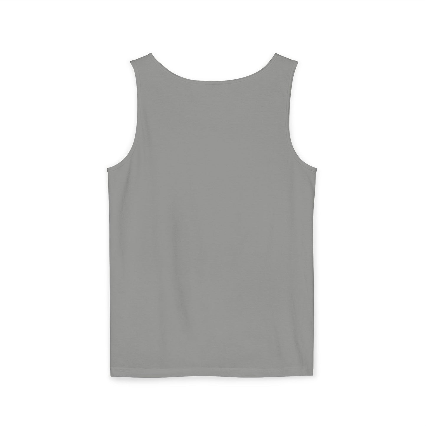Unisex Garment-Dyed Tank Top featuring a Cheerful Wisdom Figure | Casual Summer Wear, Beach Essentials - Old Man