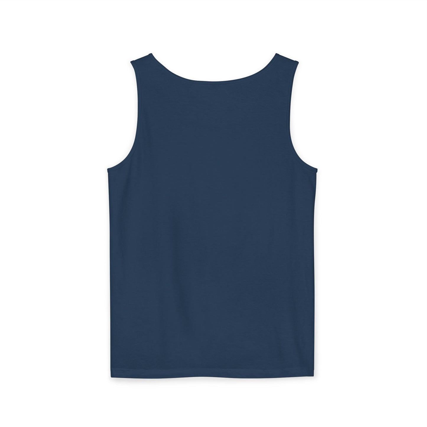 Unisex Garment-Dyed Tank Top featuring a Cheerful Wisdom Figure | Casual Summer Wear, Beach Essentials - Old Man