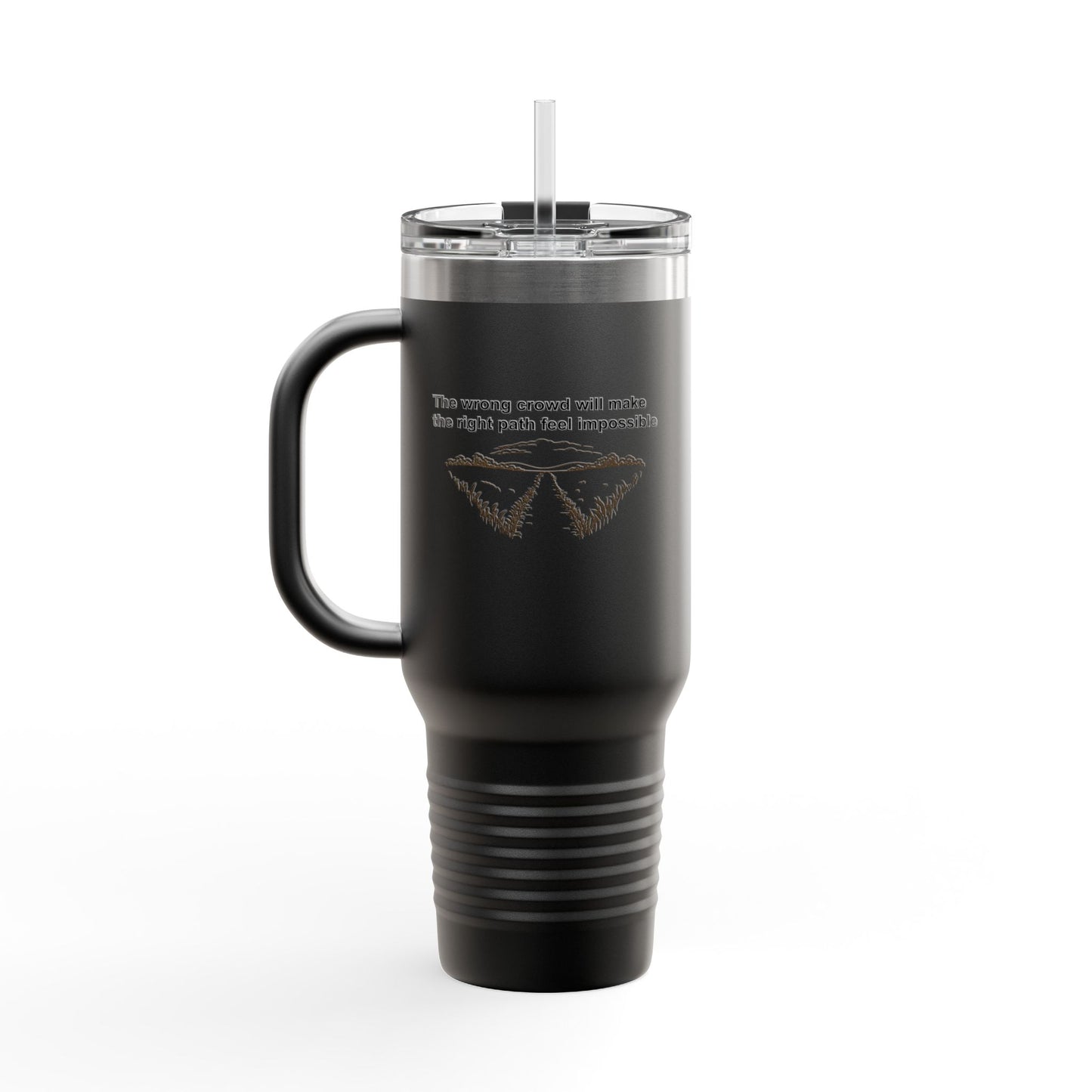 Fun Insulated Travel Mug with Cartoon Character, 40oz Tumbler, Gift for Teachers, Travel Accessories - Wrong crowd