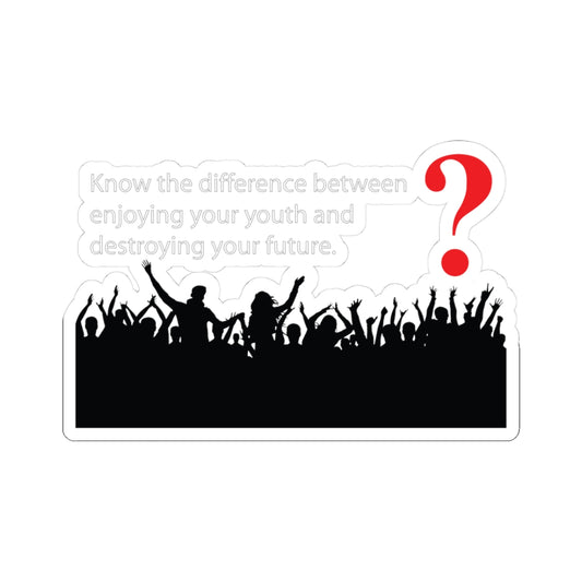 Witty Philosopher Kiss-Cut Stickers, Fun Laptop Decals, Sticker for Students, Gift for Teachers - Know the difference
