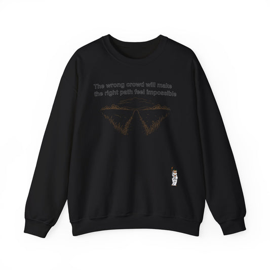 Whimsical Comedy Sweatshirt - Unisex Crewneck,  Everyday Wear, Holiday Apparel, Graphic Sweatshirt - Wrong crowd