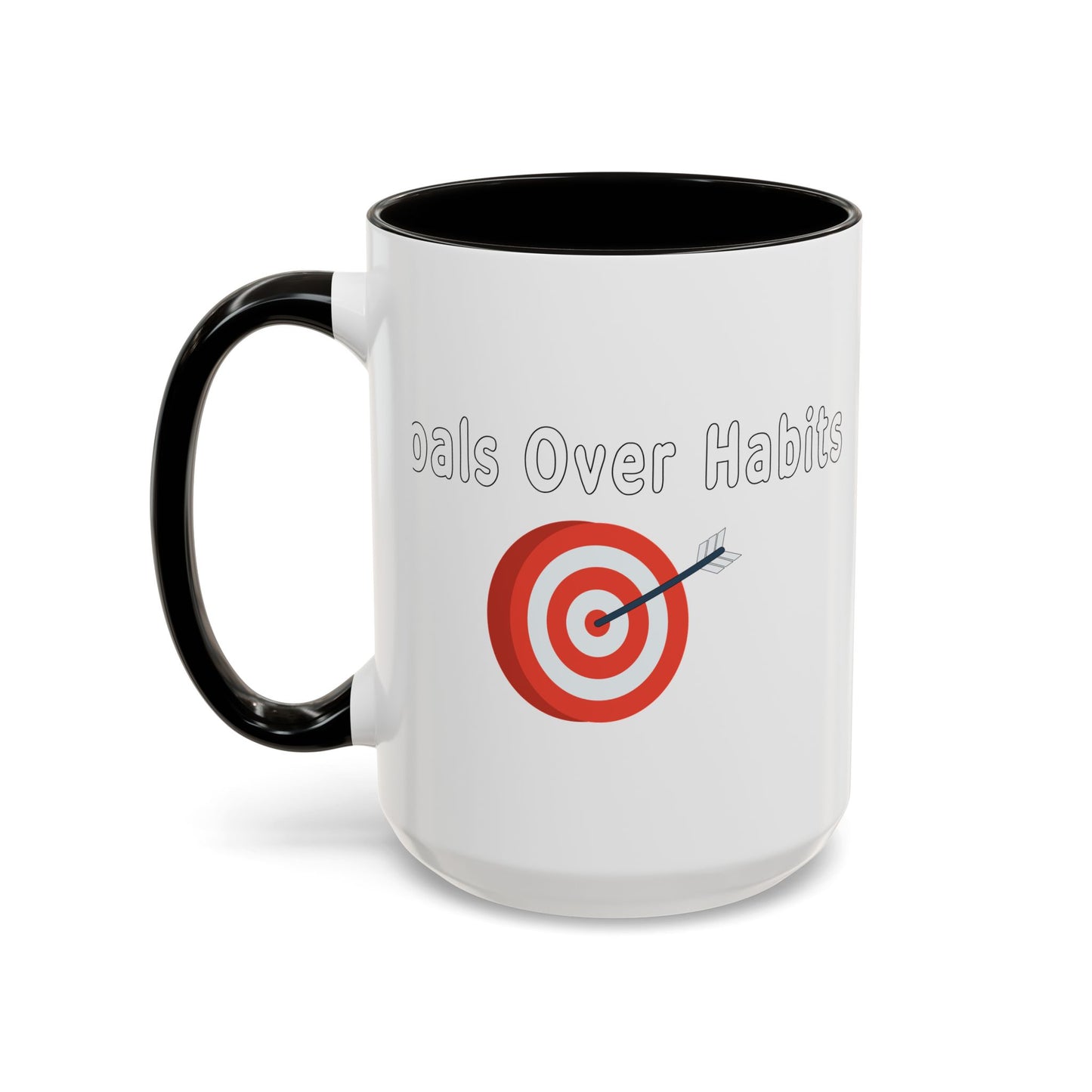 Colorful Whimsical Mugs - Perfect for Coffee Lovers, Gifts for Birthdays, Seasonal Celebrations - Goals Over Habits - White text