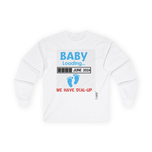 Unisex Ultra Cotton Long Sleeve Tee - Baby Loading - Dial Up