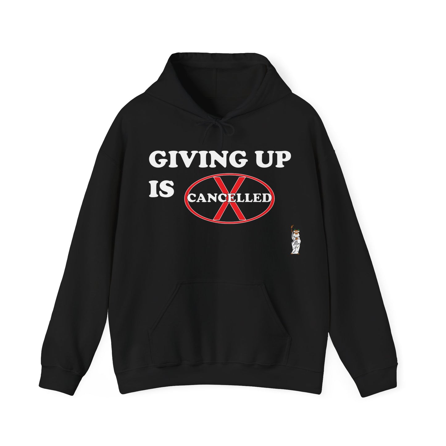 Statue of Liberty Hoodie, Unisex Sweatshirt, Gift for Her, Comfortable Apparel, Design Sweatshirt - Giving up is cancelled