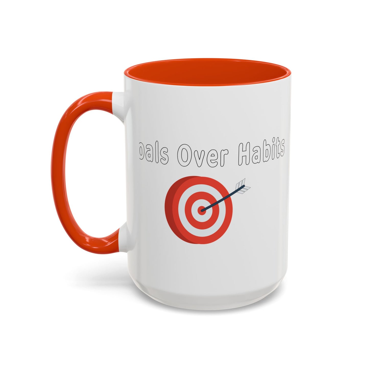 Colorful Whimsical Mugs - Perfect for Coffee Lovers, Gifts for Birthdays, Seasonal Celebrations - Goals Over Habits - White text