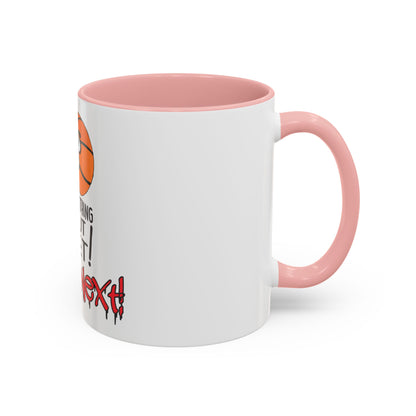 Basketball-Themed Coffee Mug, Nothing But Net Design, Sports Fan Gift, Perfect for Coaches, Players, Game Day