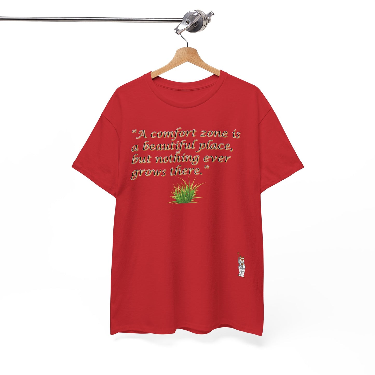 Unisex Heavy Cotton Tee - Push Yourself - Comfort zone is a beautiful place