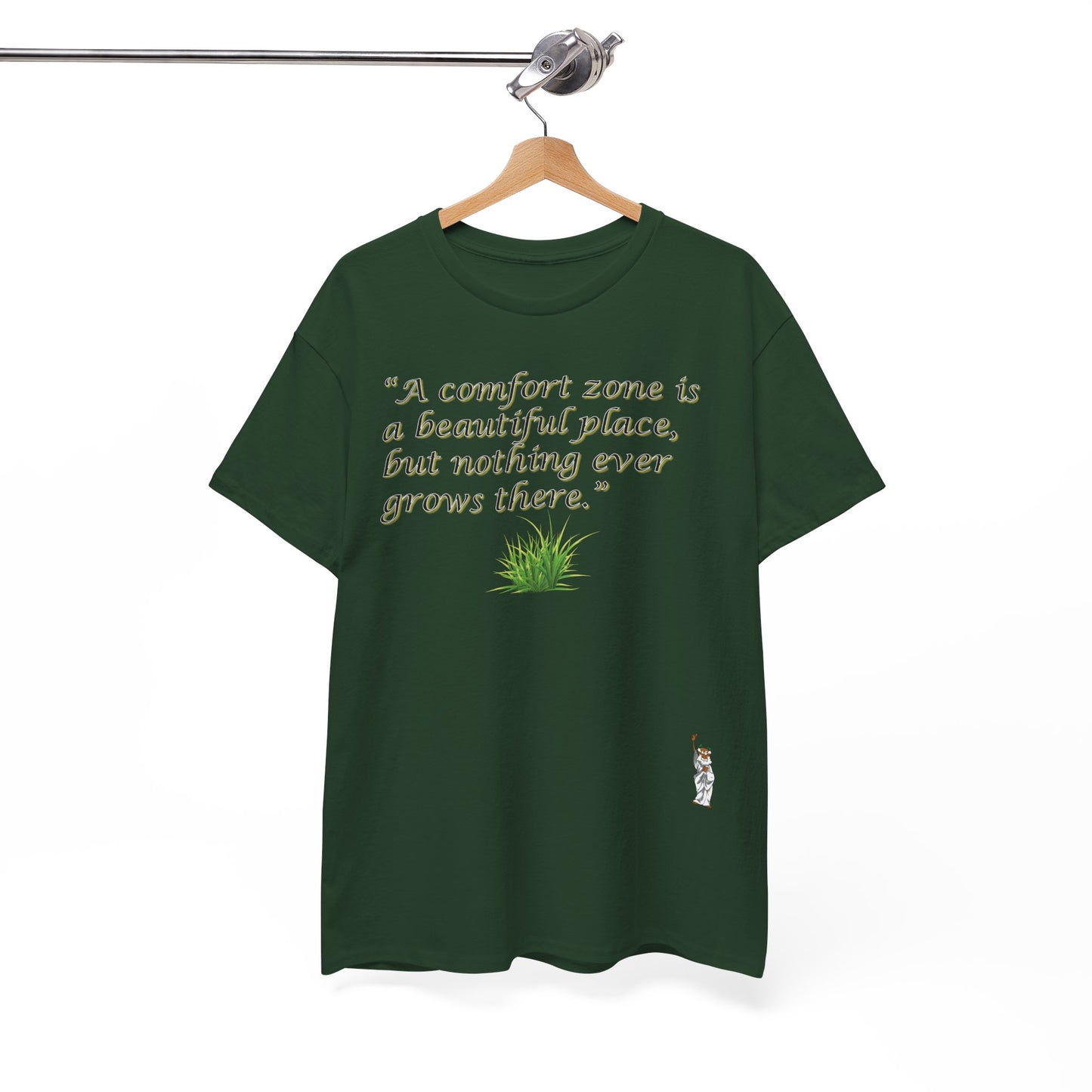 Unisex Heavy Cotton Tee - Push Yourself - Comfort zone is a beautiful place