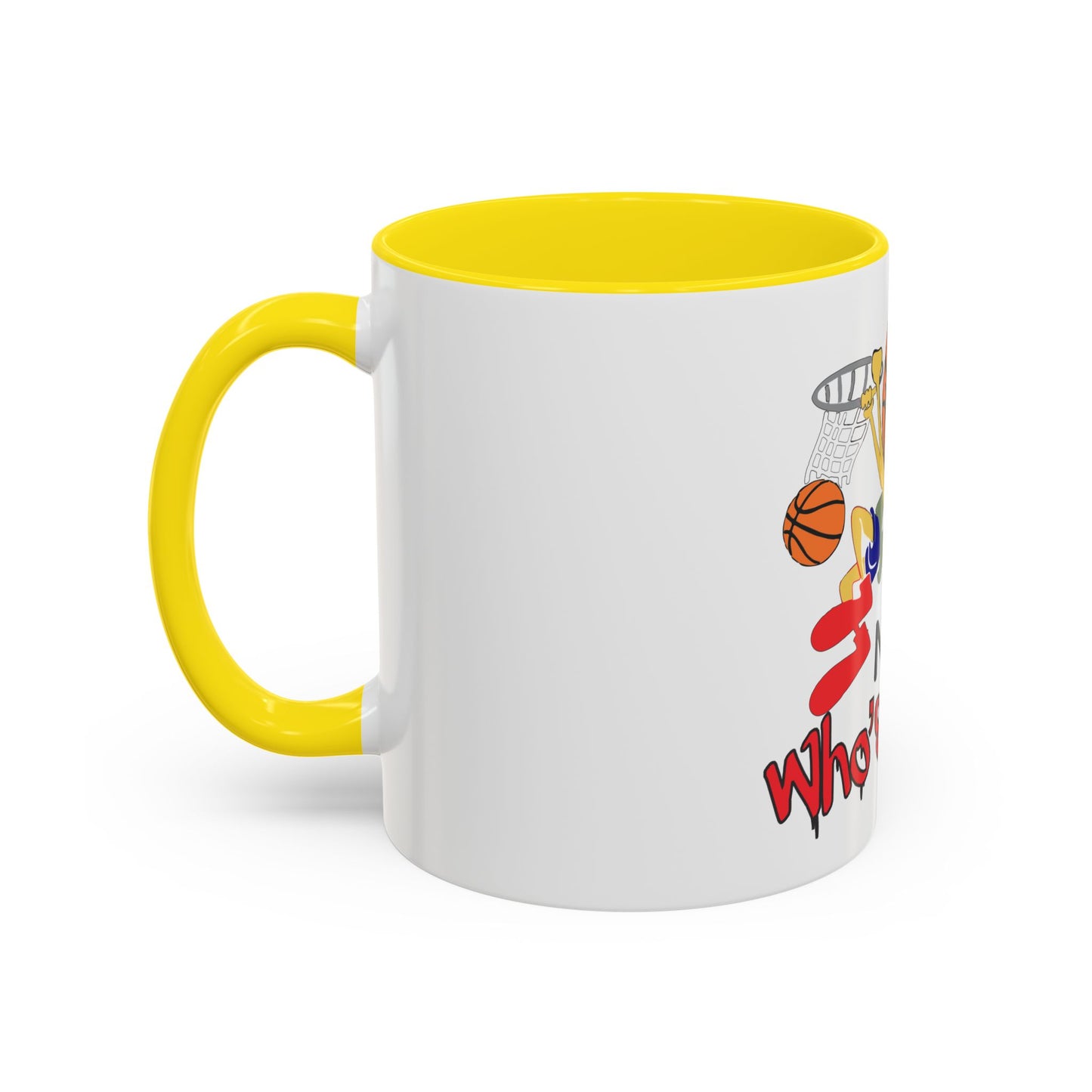 Basketball-Themed Coffee Mug, Nothing But Net Design, Sports Fan Gift, Perfect for Coaches, Players, Game Day