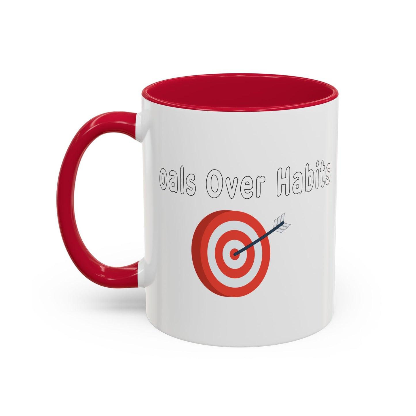 Colorful Whimsical Mugs - Perfect for Coffee Lovers, Gifts for Birthdays, Seasonal Celebrations - Goals Over Habits - White text