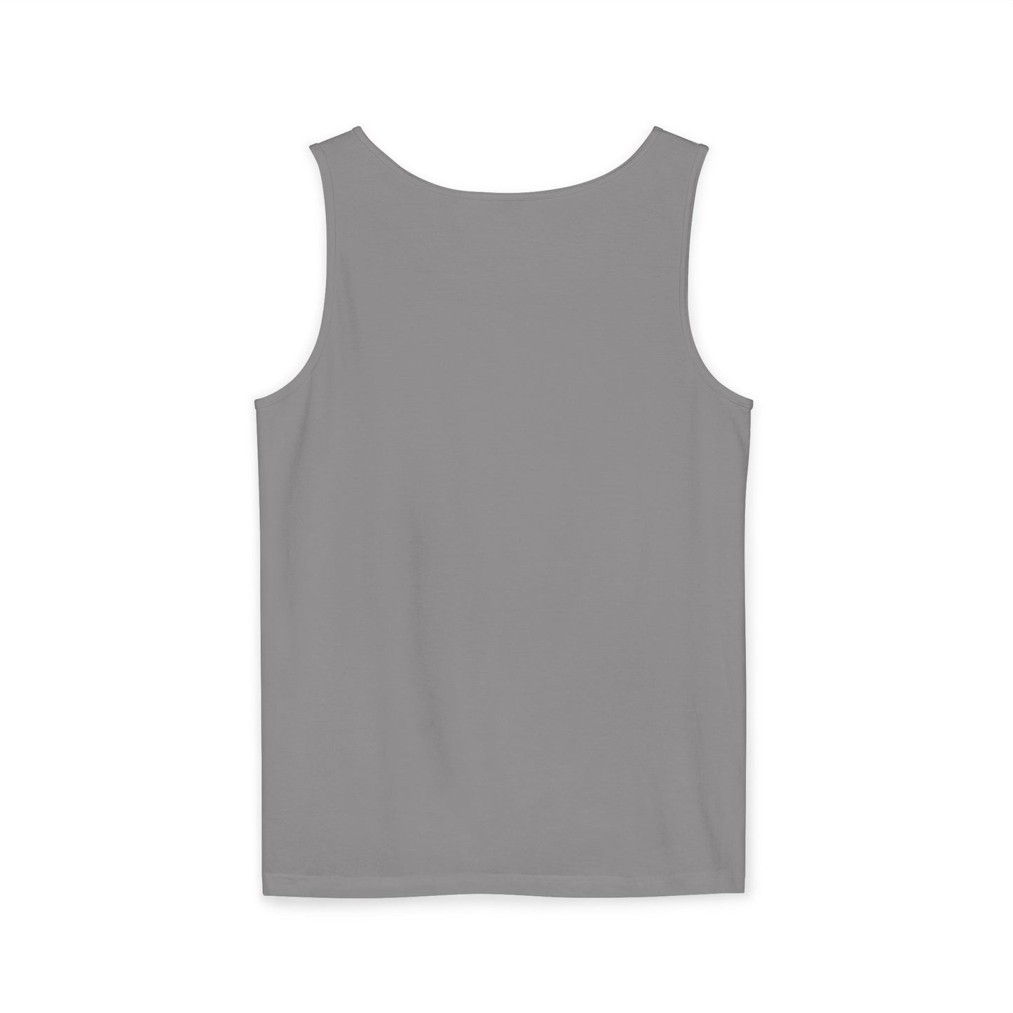 Unisex Garment-Dyed Tank Top featuring a Cheerful Wisdom Figure | Casual Summer Wear, Beach Essentials - Old Man