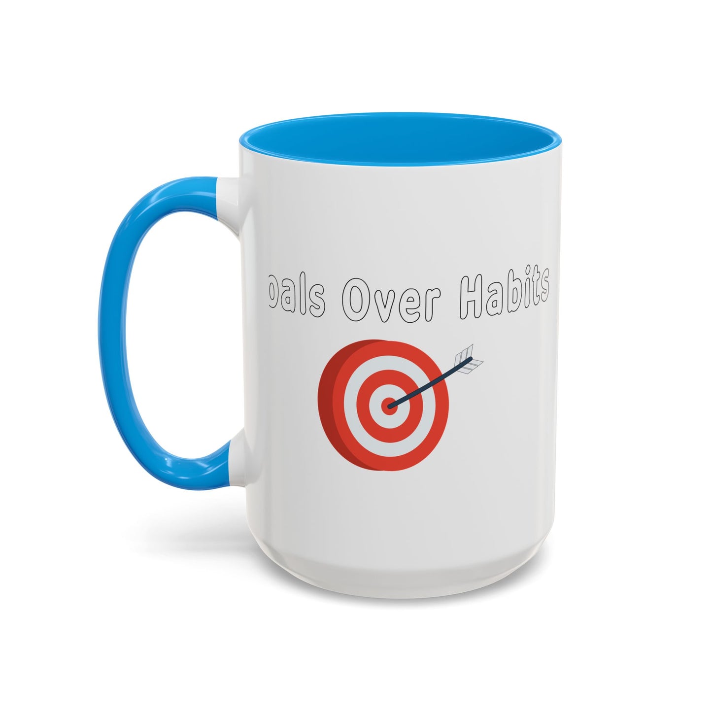 Colorful Whimsical Mugs - Perfect for Coffee Lovers, Gifts for Birthdays, Seasonal Celebrations - Goals Over Habits - White text