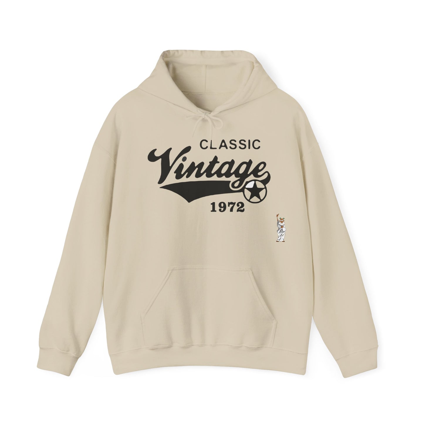 Statue of Liberty Hoodie, Unisex Sweatshirt, Gift for Her, Casual Wear, Comfortable Apparel, Unique Design Sweatshirt - Classic Vintage 1972