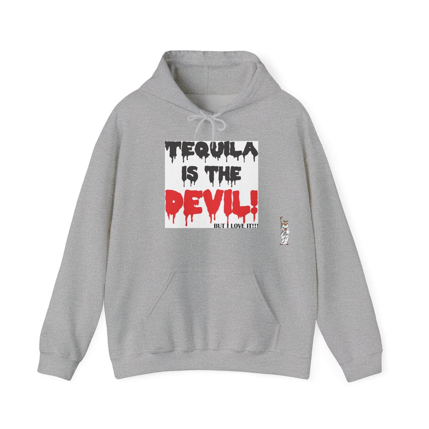 Statue of Liberty Hoodie, Unisex Sweatshirt, Gift for Her, Comfortable Apparel, Design Sweatshirt - Tequila is the devil-but i love it