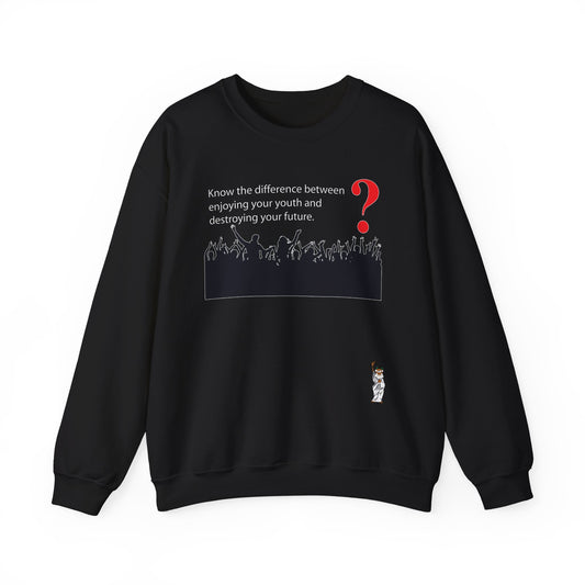 Whimsical Comedy Sweatshirt - Unisex Crewneck,  Everyday Wear, Holiday Apparel, Graphic Sweatshirt - Know the difference
