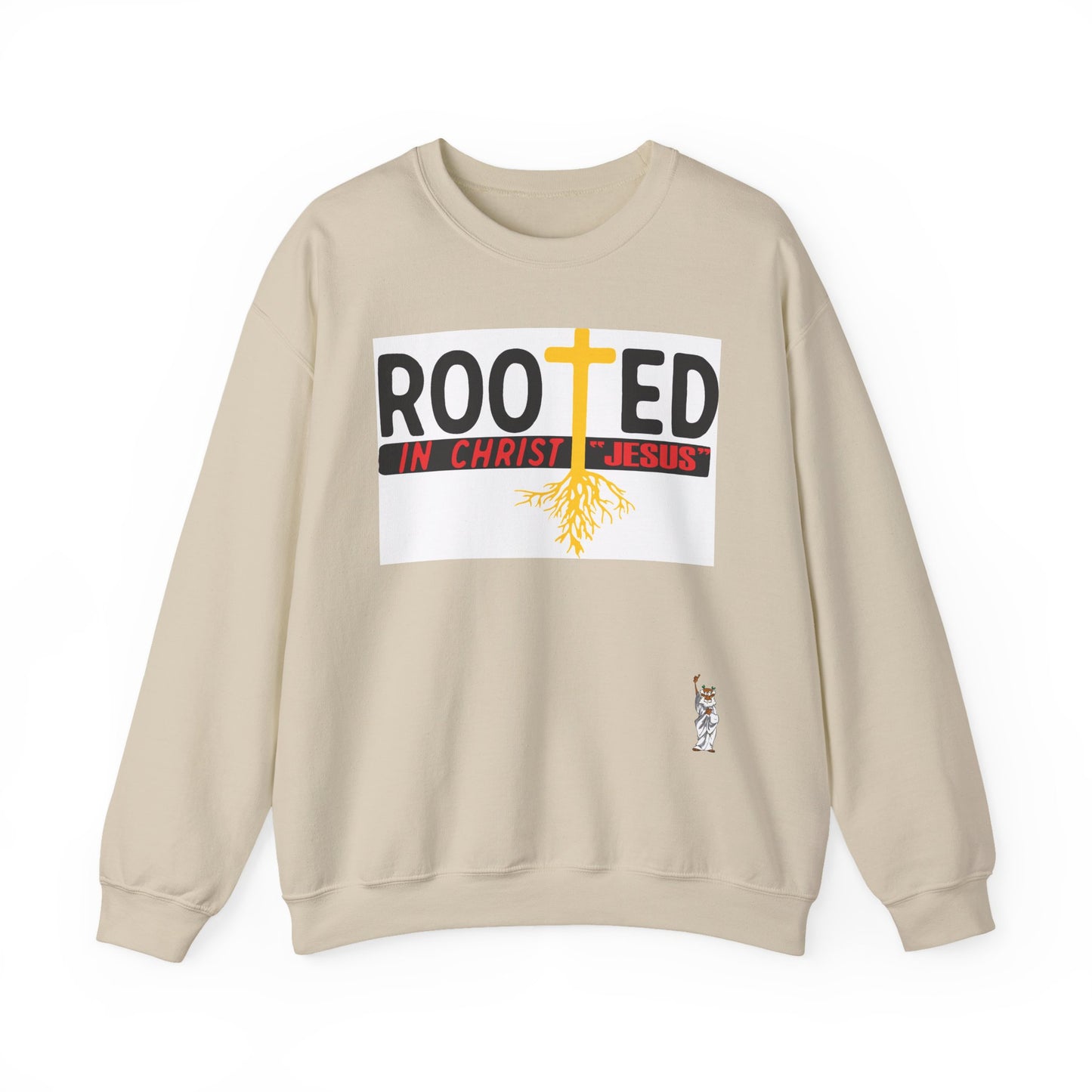 Whimsical Comedy Sweatshirt - Unisex Crewneck,  Everyday Wear, Holiday Apparel, Graphic Sweatshirt - Rooted in Christ Jesus