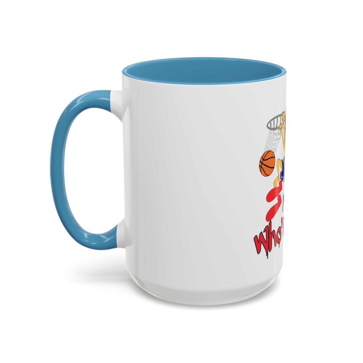 Basketball-Themed Coffee Mug, Nothing But Net Design, Sports Fan Gift, Perfect for Coaches, Players, Game Day