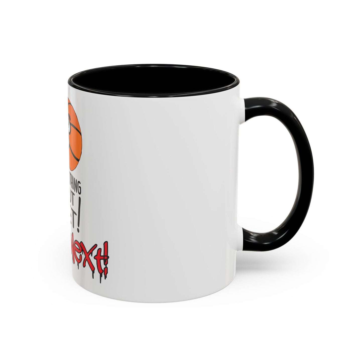 Basketball-Themed Coffee Mug, Nothing But Net Design, Sports Fan Gift, Perfect for Coaches, Players, Game Day