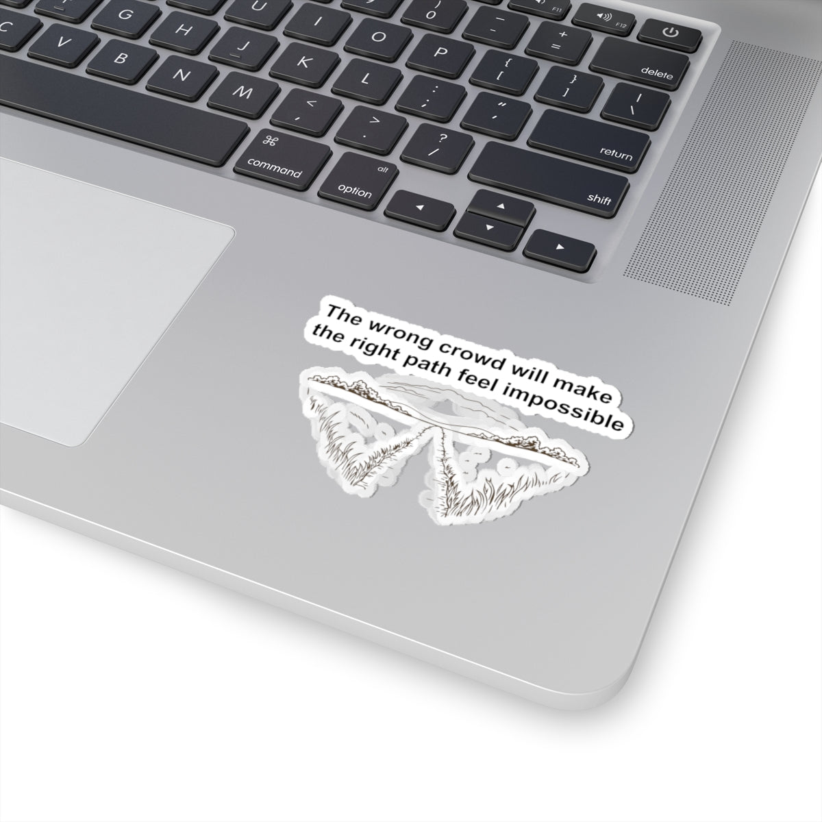 Witty Philosopher Kiss-Cut Stickers, Fun Laptop Decals, Sticker for Students, Gift for Teachers - Wrong crowd