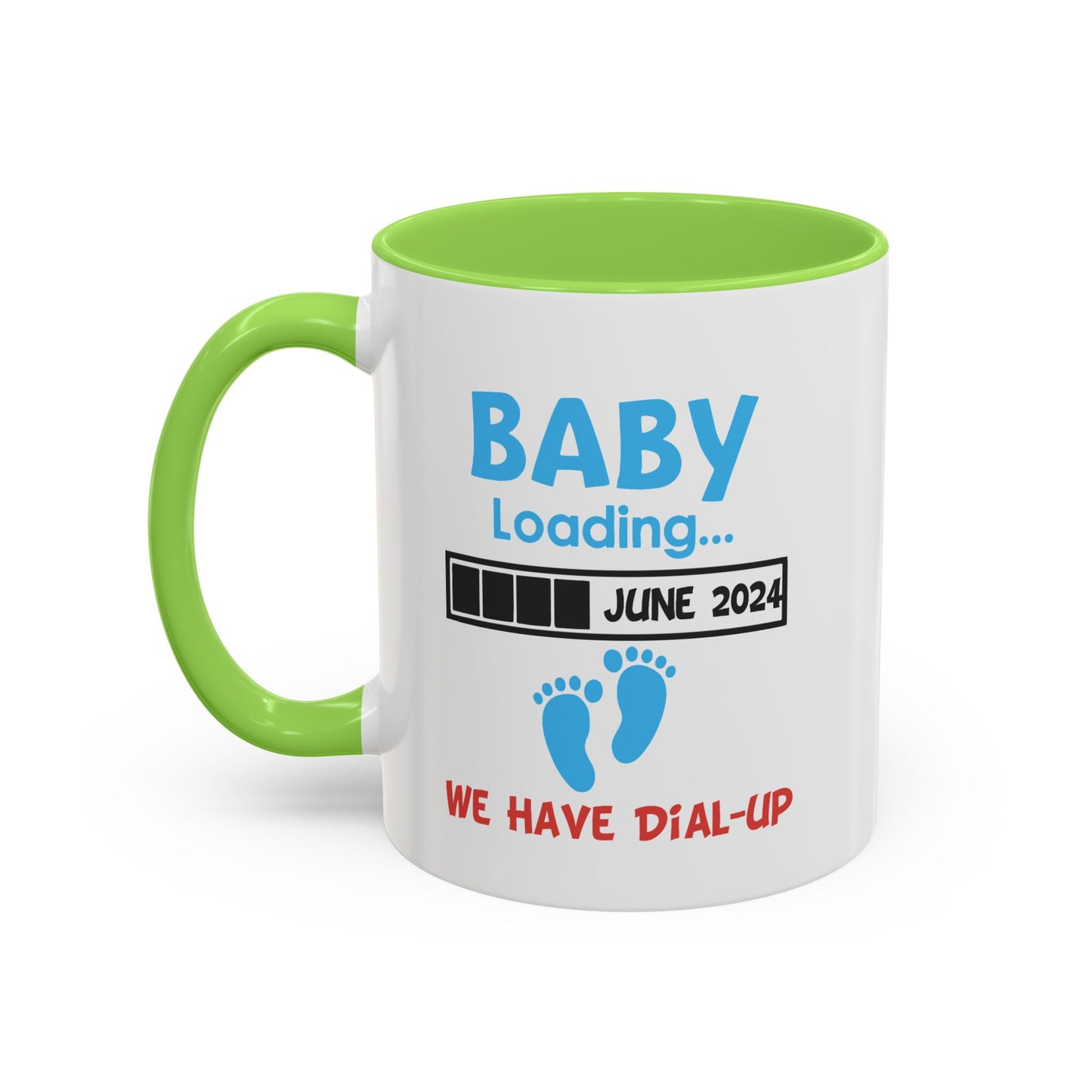 Colorful Whimsical Mugs - Perfect for Coffee Lovers, Gifts for Birthdays, Seasonal Celebrations, Unique Kitchenware - Baby Loading - Dial Up