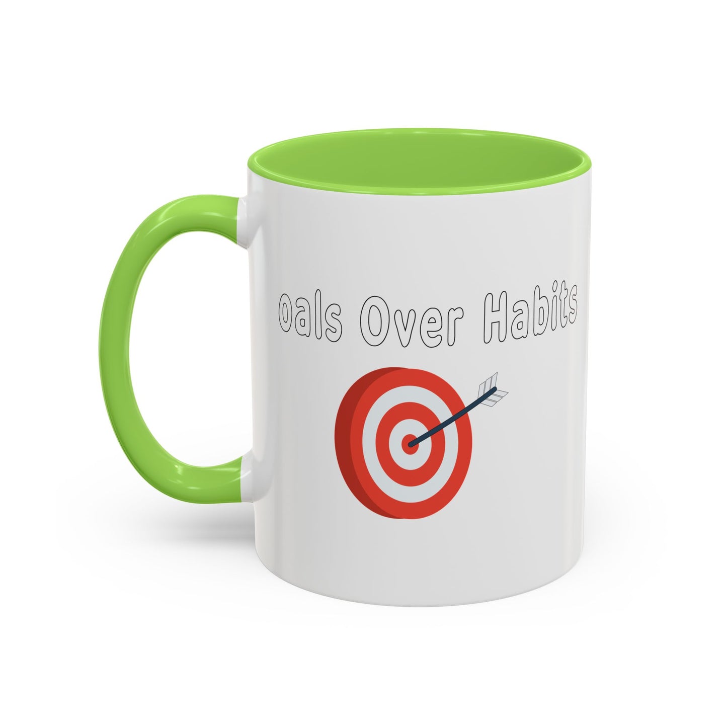 Colorful Whimsical Mugs - Perfect for Coffee Lovers, Gifts for Birthdays, Seasonal Celebrations - Goals Over Habits - White text