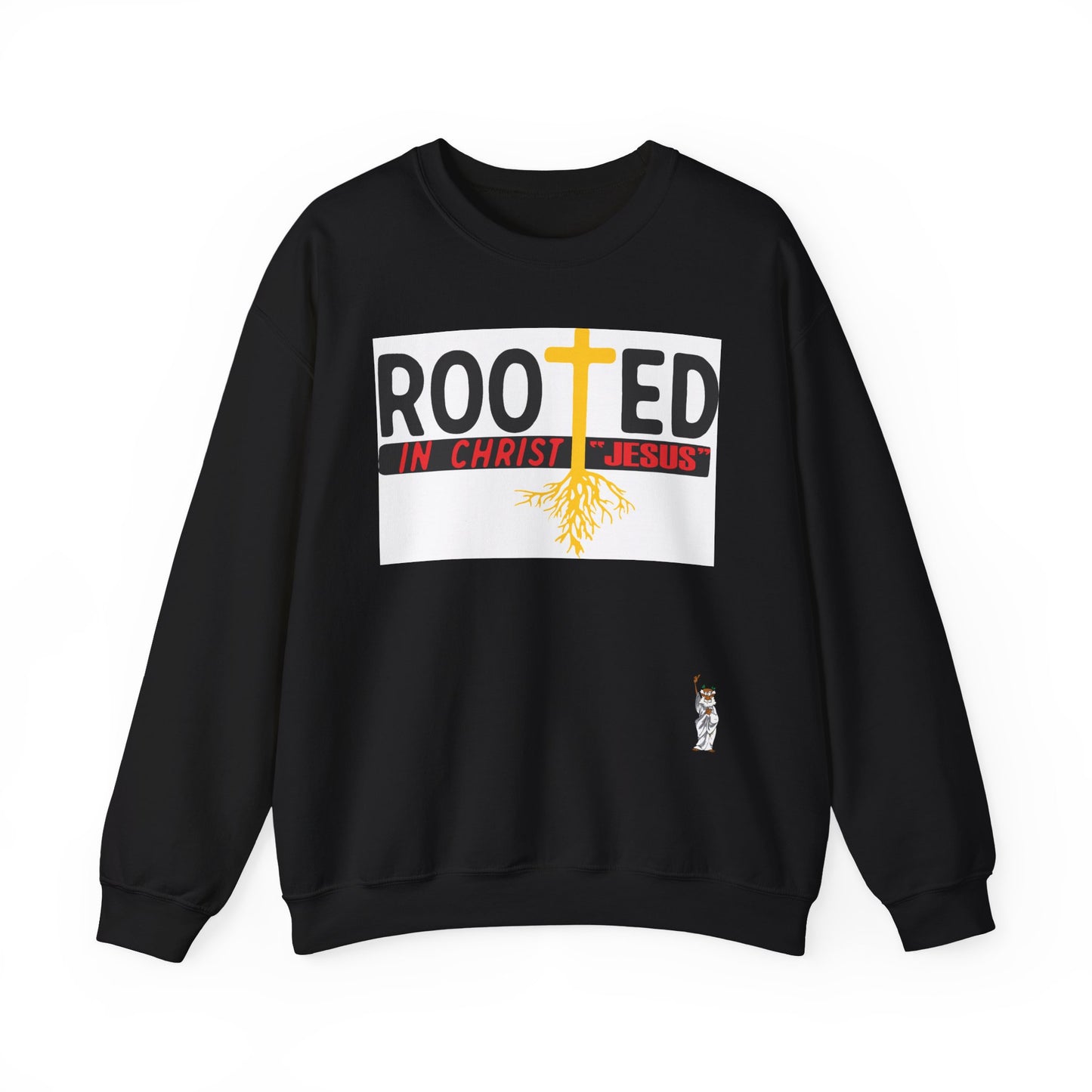 Whimsical Comedy Sweatshirt - Unisex Crewneck,  Everyday Wear, Holiday Apparel, Graphic Sweatshirt - Rooted in Christ Jesus