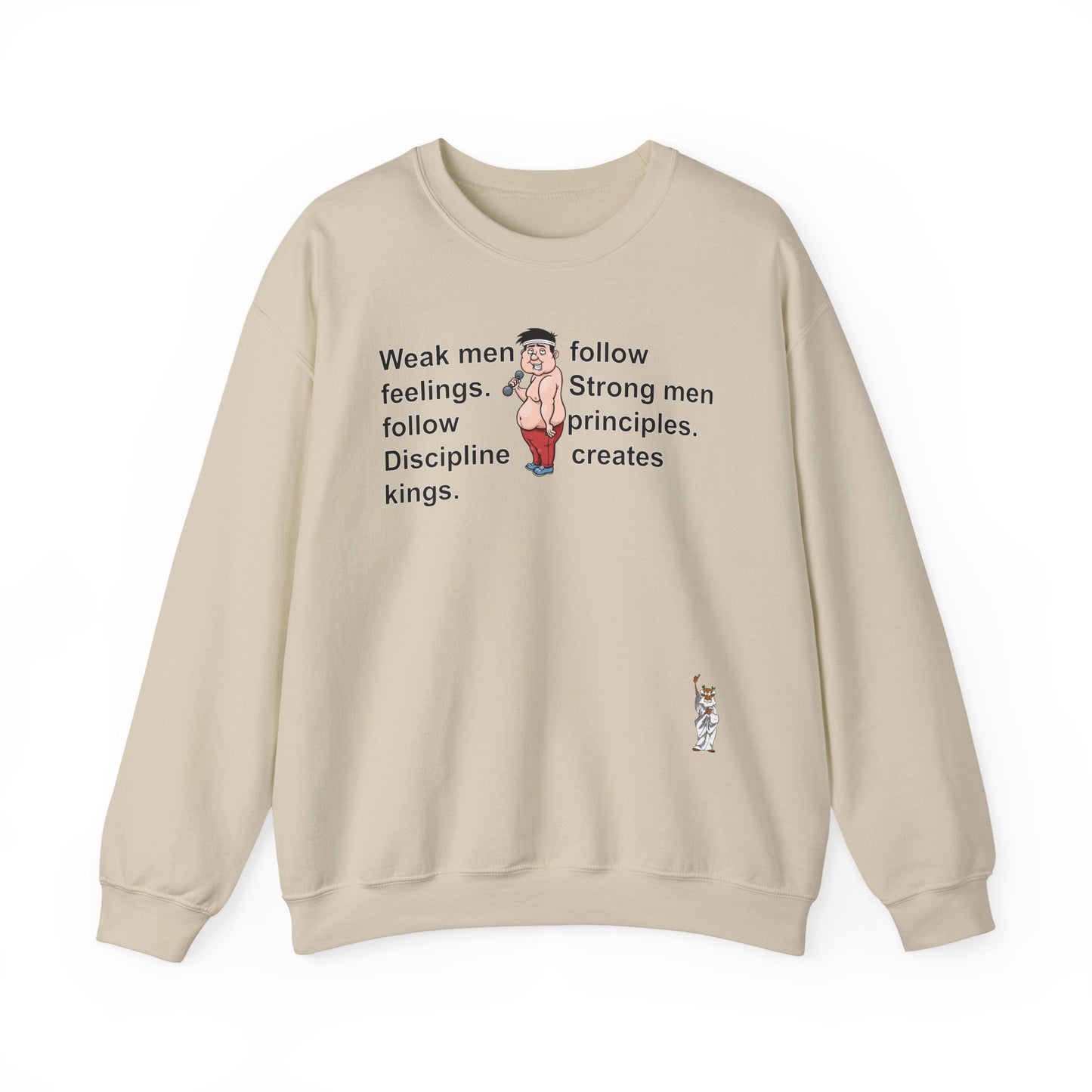 Whimsical Comedy Sweatshirt - Unisex Crewneck,  Everyday Wear, Holiday Apparel, Graphic Sweatshirt - Weak men follow feelings