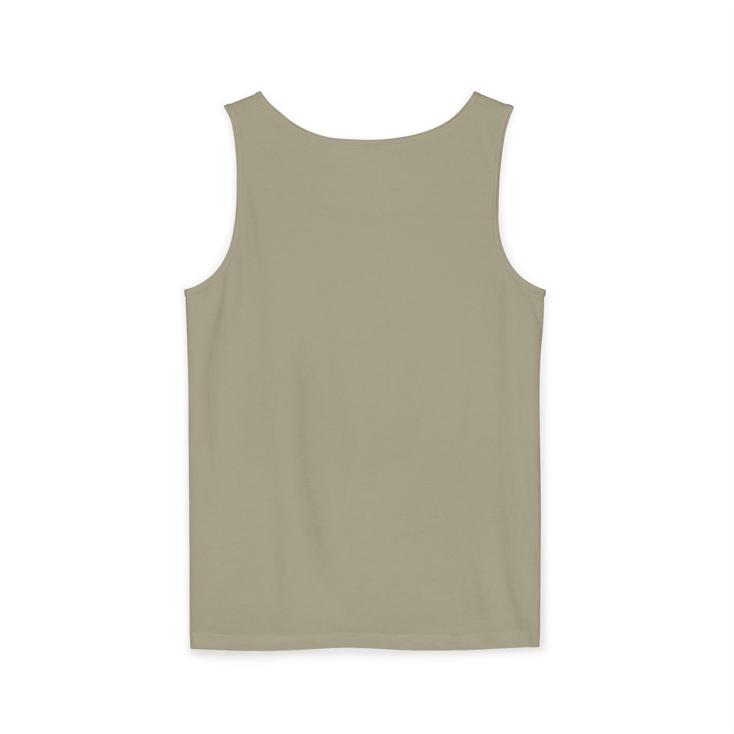 Unisex Garment-Dyed Tank Top featuring a Cheerful Wisdom Figure | Casual Summer Wear, Beach Essentials - Old Man