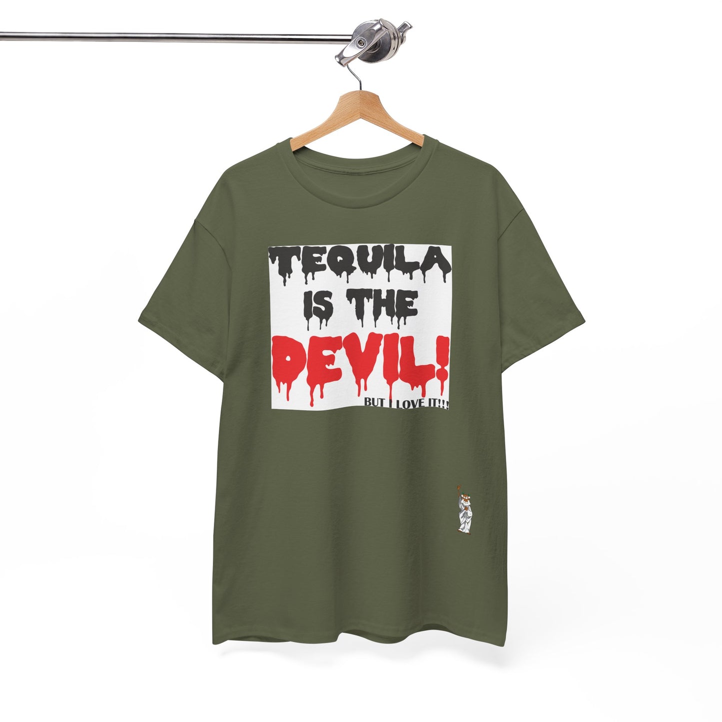 Unisex Heavy Cotton Tee - Tequila is the devil-but i love it