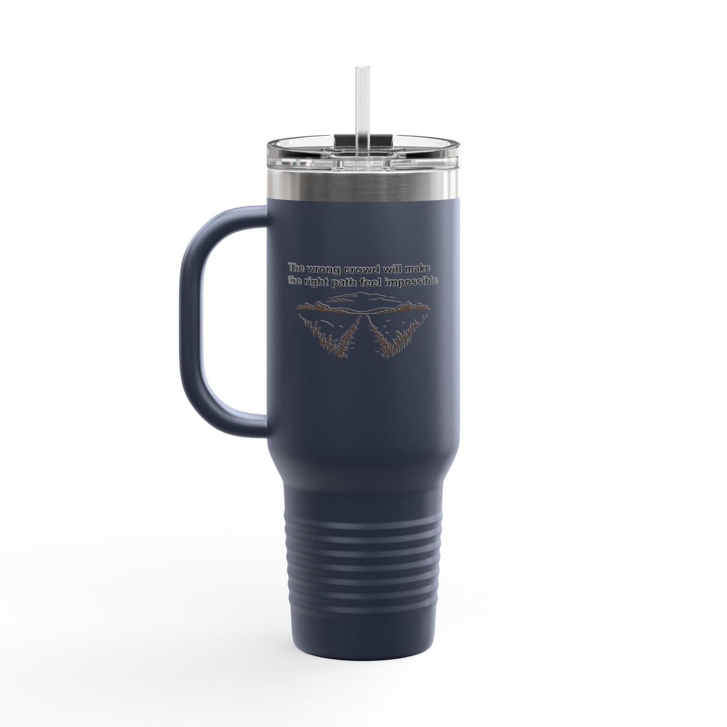 Fun Insulated Travel Mug with Cartoon Character, 40oz Tumbler, Gift for Teachers, Travel Accessories - Wrong crowd