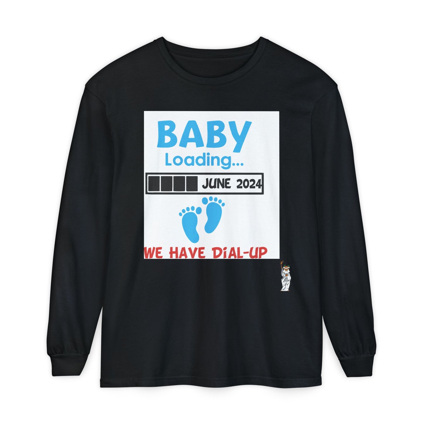 Philosopher Long Sleeve T-Shirt, Comfortable Casual Wear, Gift for Thinkers, Ideal for Birthdays - Baby Loading - Dial Up