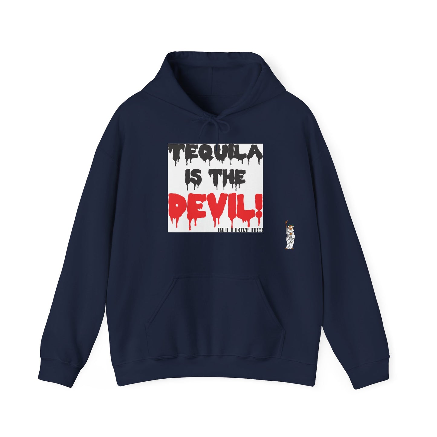 Statue of Liberty Hoodie, Unisex Sweatshirt, Gift for Her, Comfortable Apparel, Design Sweatshirt - Tequila is the devil-but i love it
