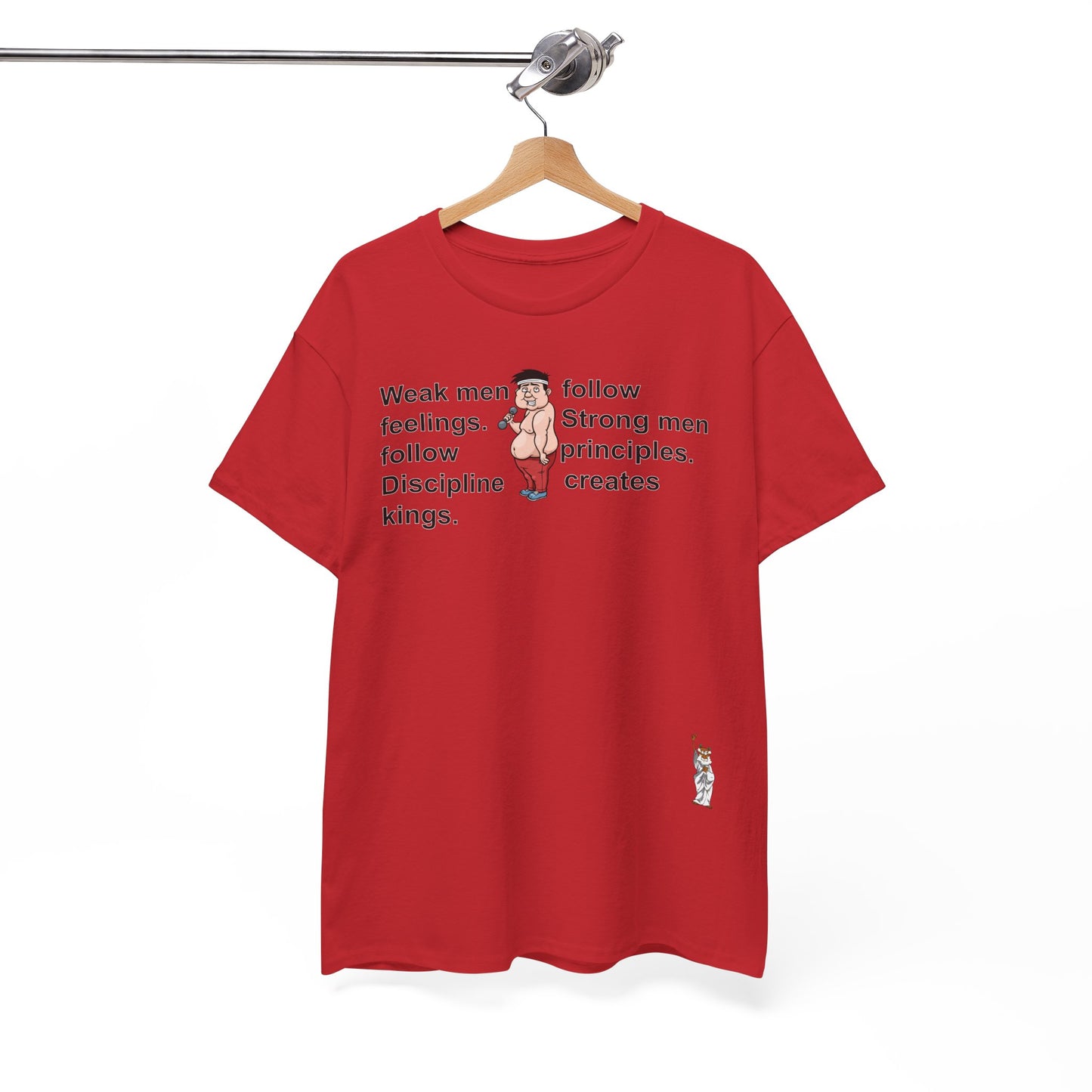 Unisex Heavy Cotton Tee - Push Yourself - Weak men follow feelings