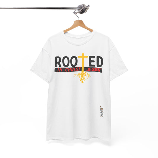 Unisex Heavy Cotton Tee - Rooted in Christ Jesus