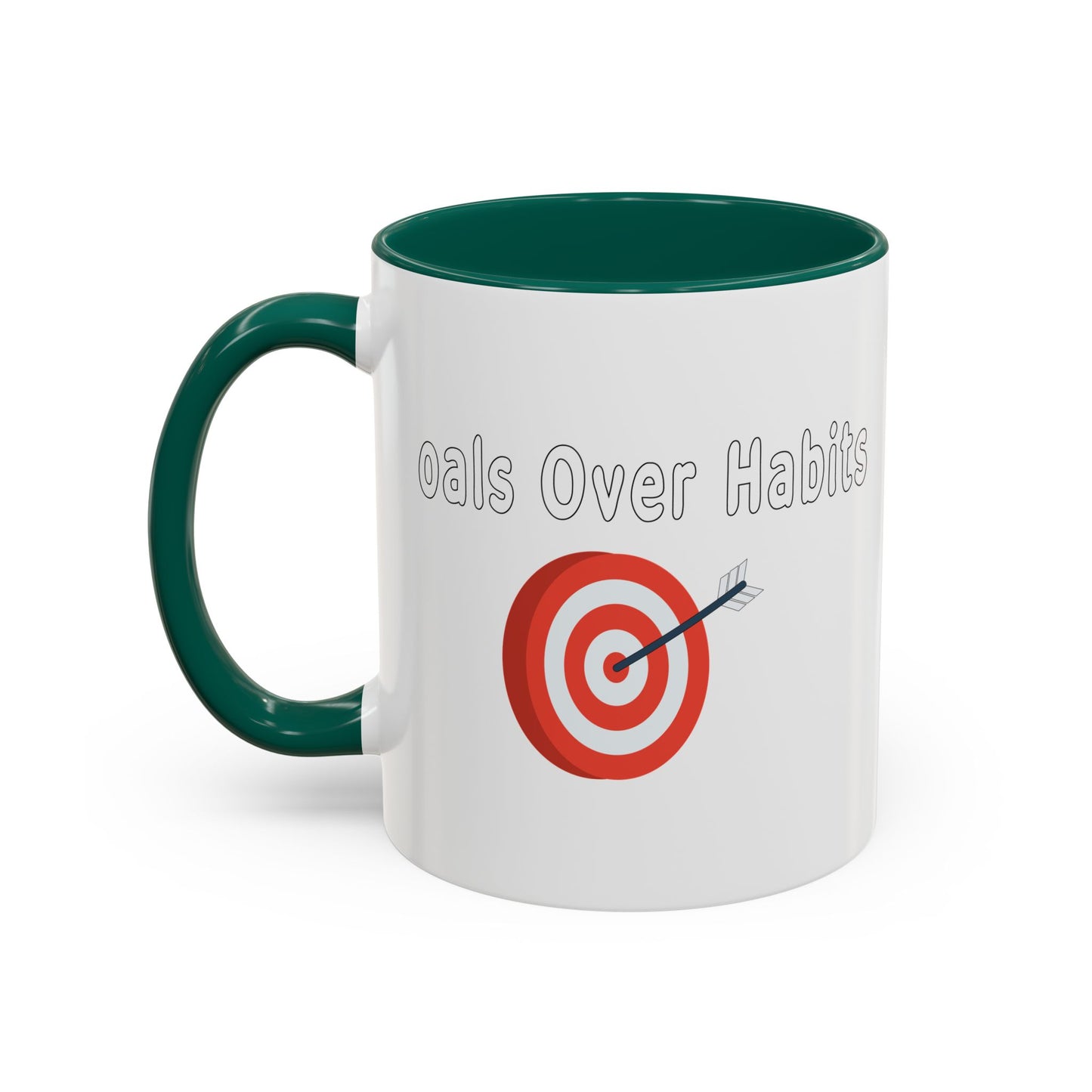 Colorful Whimsical Mugs - Perfect for Coffee Lovers, Gifts for Birthdays, Seasonal Celebrations - Goals Over Habits - White text