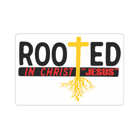 Witty Philosopher Kiss-Cut Stickers, Fun Laptop Decals, Sticker for Students, Gift for Teachers - Rooted in Christ Jesus
