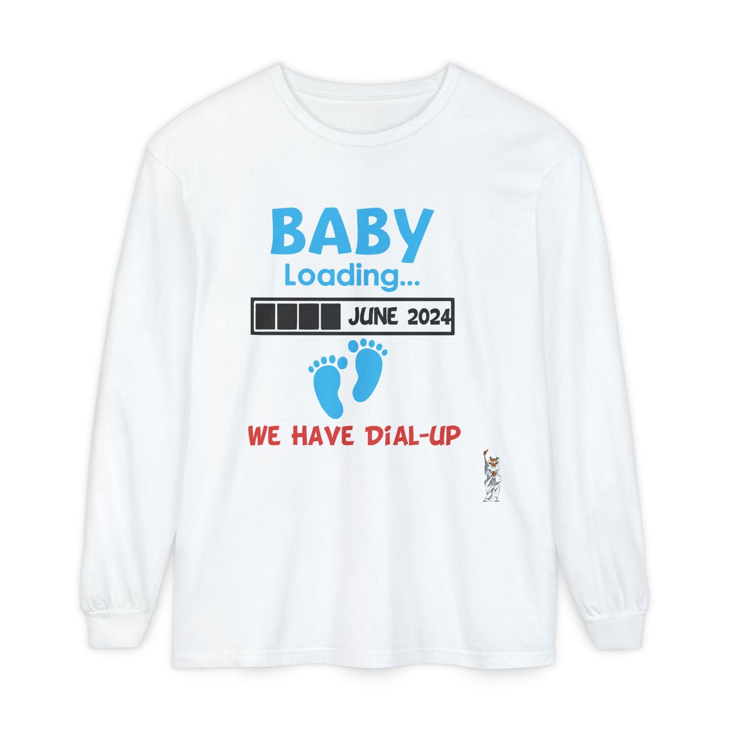 Philosopher Long Sleeve T-Shirt, Comfortable Casual Wear, Gift for Thinkers, Ideal for Birthdays - Baby Loading - Dial Up