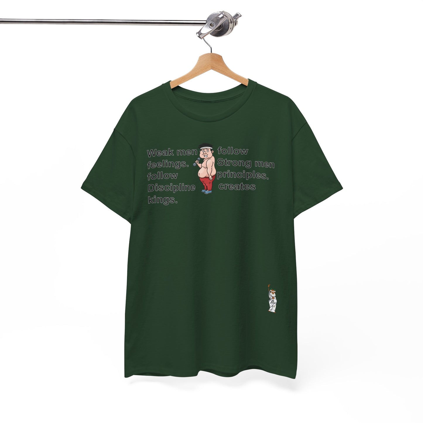 Unisex Heavy Cotton Tee - Push Yourself - Weak men follow feelings