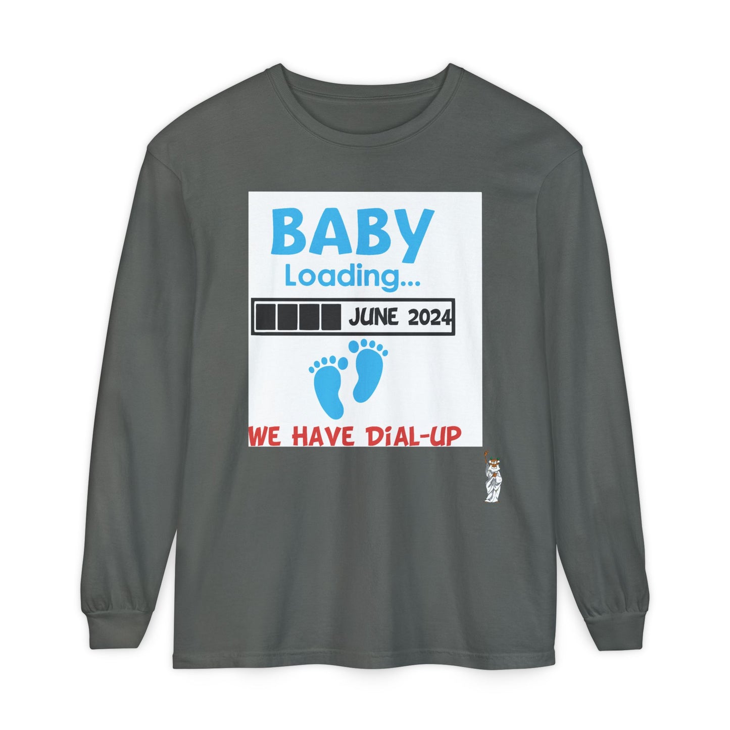 Philosopher Long Sleeve T-Shirt, Comfortable Casual Wear, Gift for Thinkers, Ideal for Birthdays - Baby Loading - Dial Up