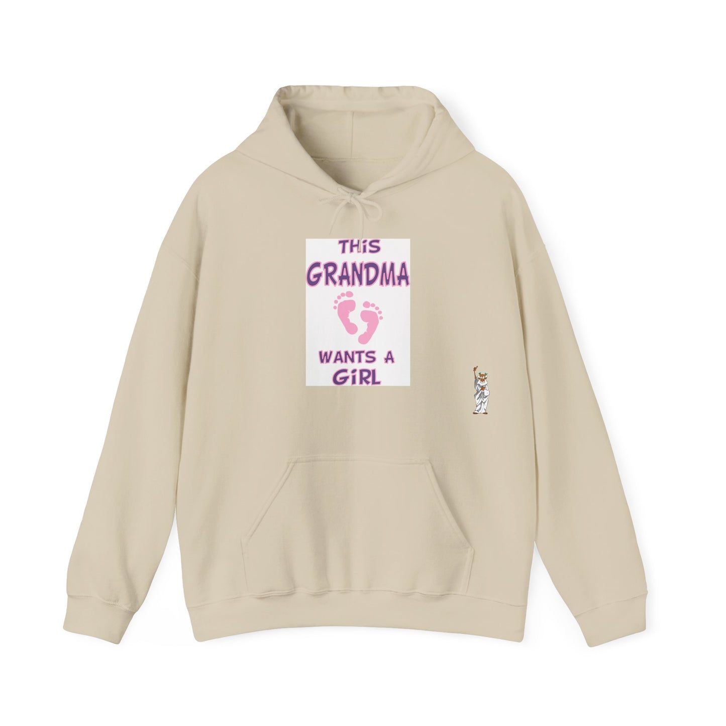 Statue of Liberty Hoodie, Unisex Sweatshirt, Gift for Her, Comfortable Apparel, Design Sweatshirt - This Grandma Wants a Girl